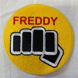 4" diameter NAME patches from the Original 1984 Karate Kid movie, Cobra Kai team