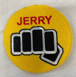 4" diameter NAME patches from the Original 1984 Karate Kid movie, Cobra Kai team
