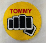 4" diameter NAME patches from the Original 1984 Karate Kid movie, Cobra Kai team