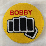 4" diameter NAME patches from the Original 1984 Karate Kid movie, Cobra Kai team