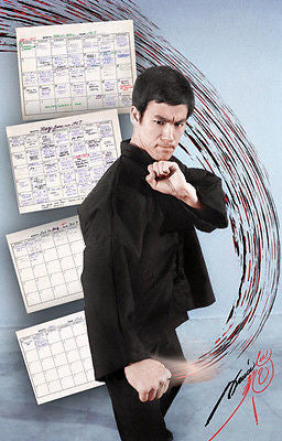 Bruce Lee "Workout Calendar" Poster - Valley Martial Arts Supply