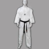 Tae Kwon Do uniform, Bleached White with White-V Neck, 8oz - Valley Martial Arts Supply